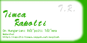 timea rapolti business card